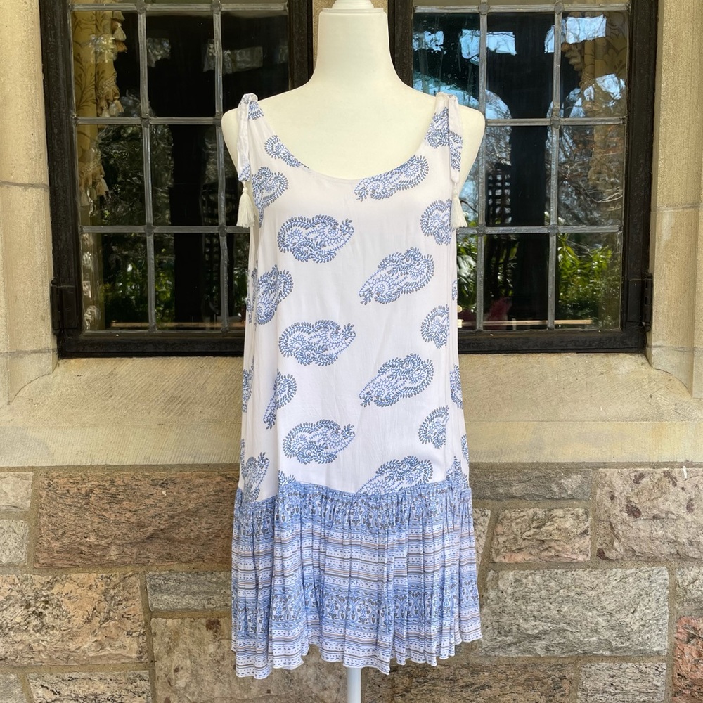 Faithfull the Brand white paisley cover up dress
